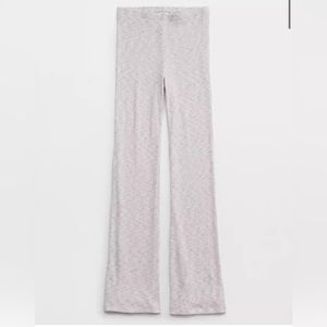 Aerie grey comfy high waisted ribbed flare leggings